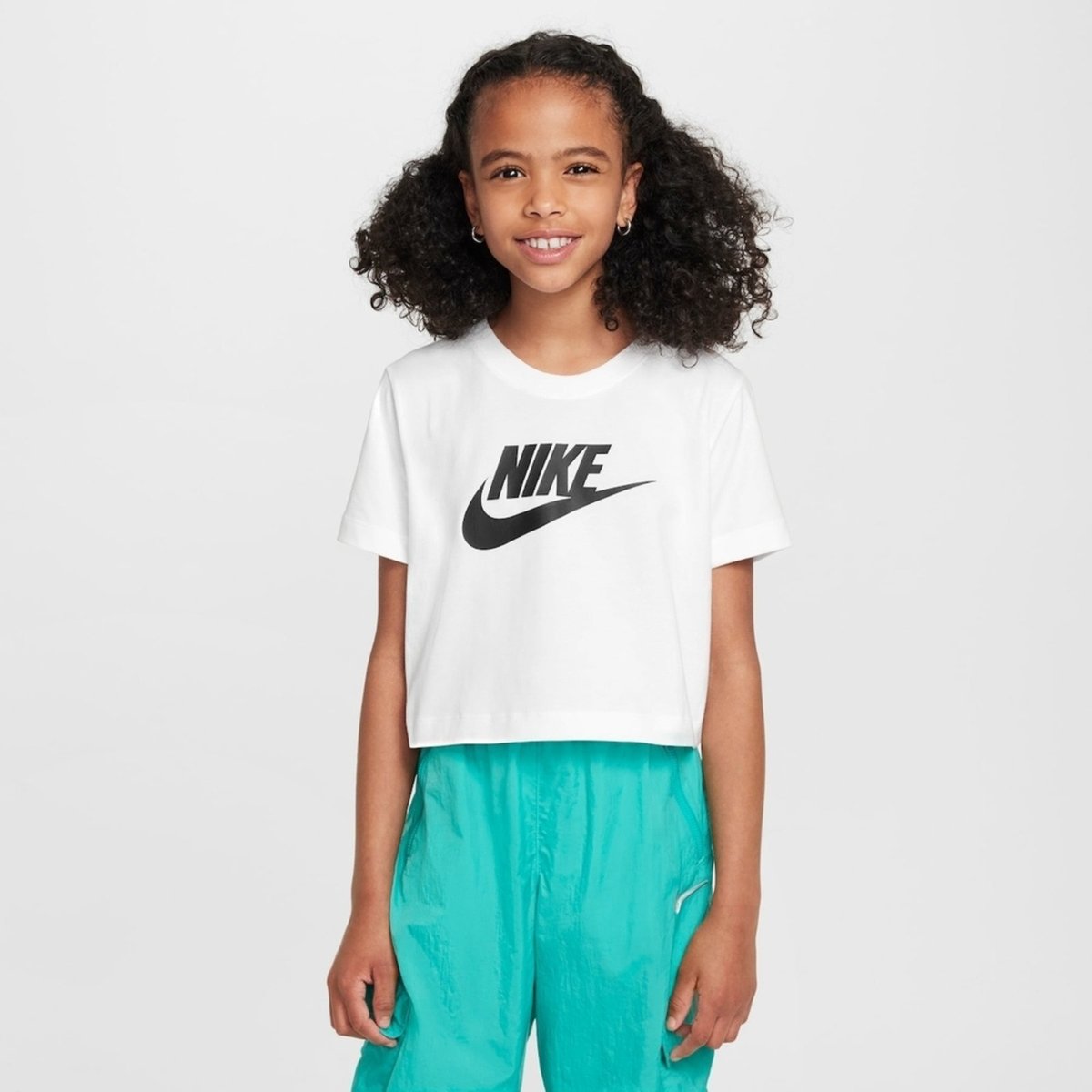 Imagem principal Infantil - Camiseta Nike Sportswear Cropped branco Nike branco