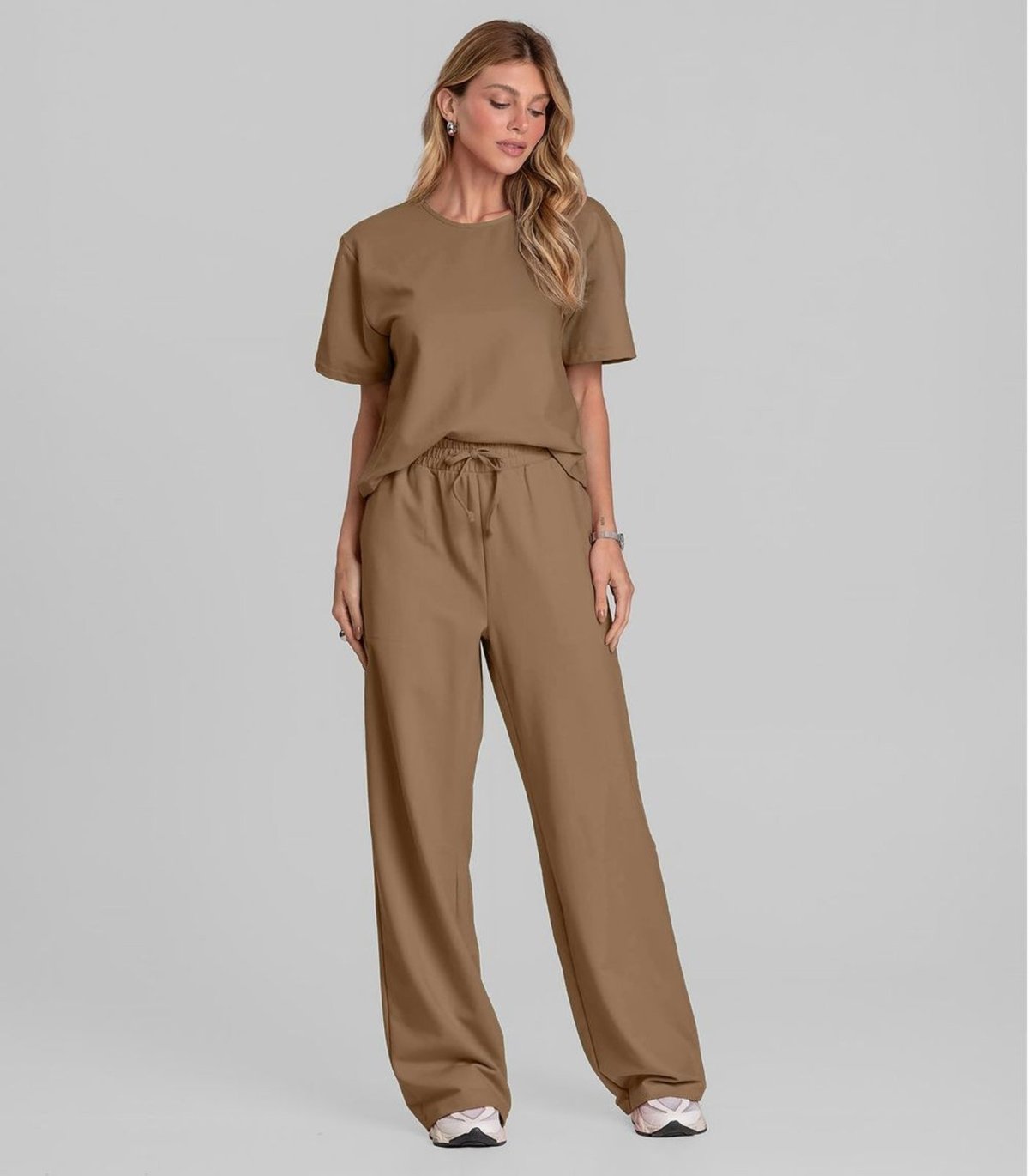 Imagem principal Conjunto Feminino Blusa com Calça Dianna marrom Dianna marrom