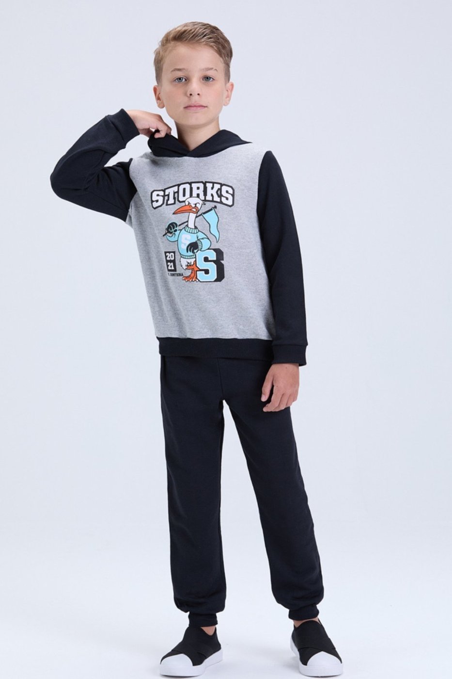 Imagem principal Infantil - Conjunto Moletom Felpado Storks Masculino Inverno VIDA COSTEIRA azul marinho VIDA COSTEIRA azul marinho