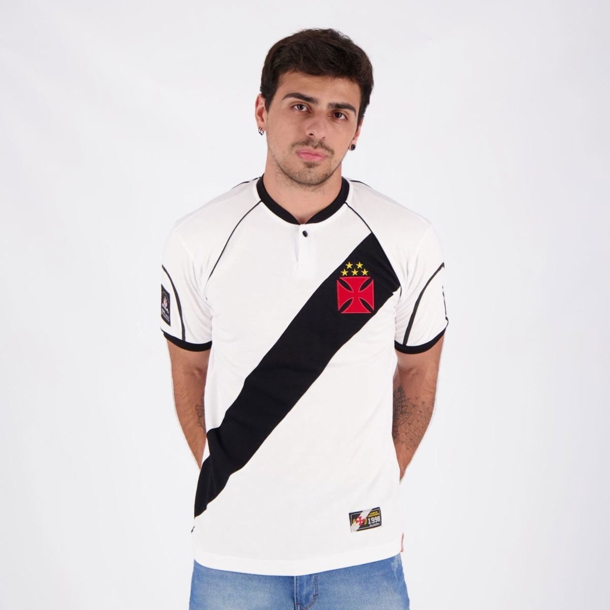Imagem principal Camisa Vasco da Gama Libertadores 1998 Retrômania branco Retrômania branco