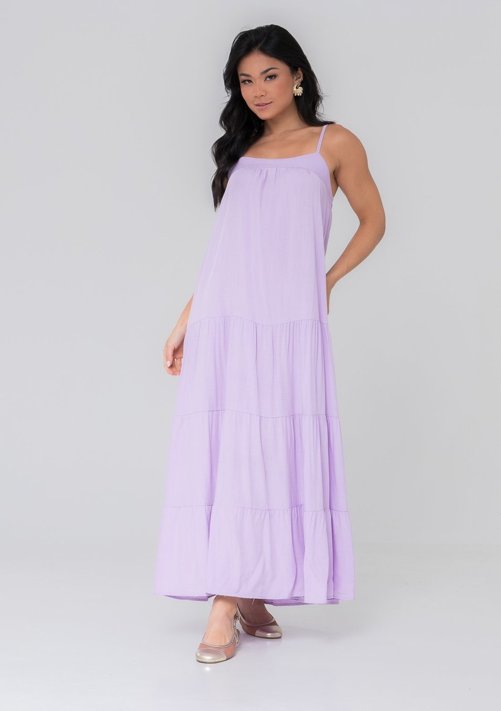 Vestido Aura Samanta Alças Liso