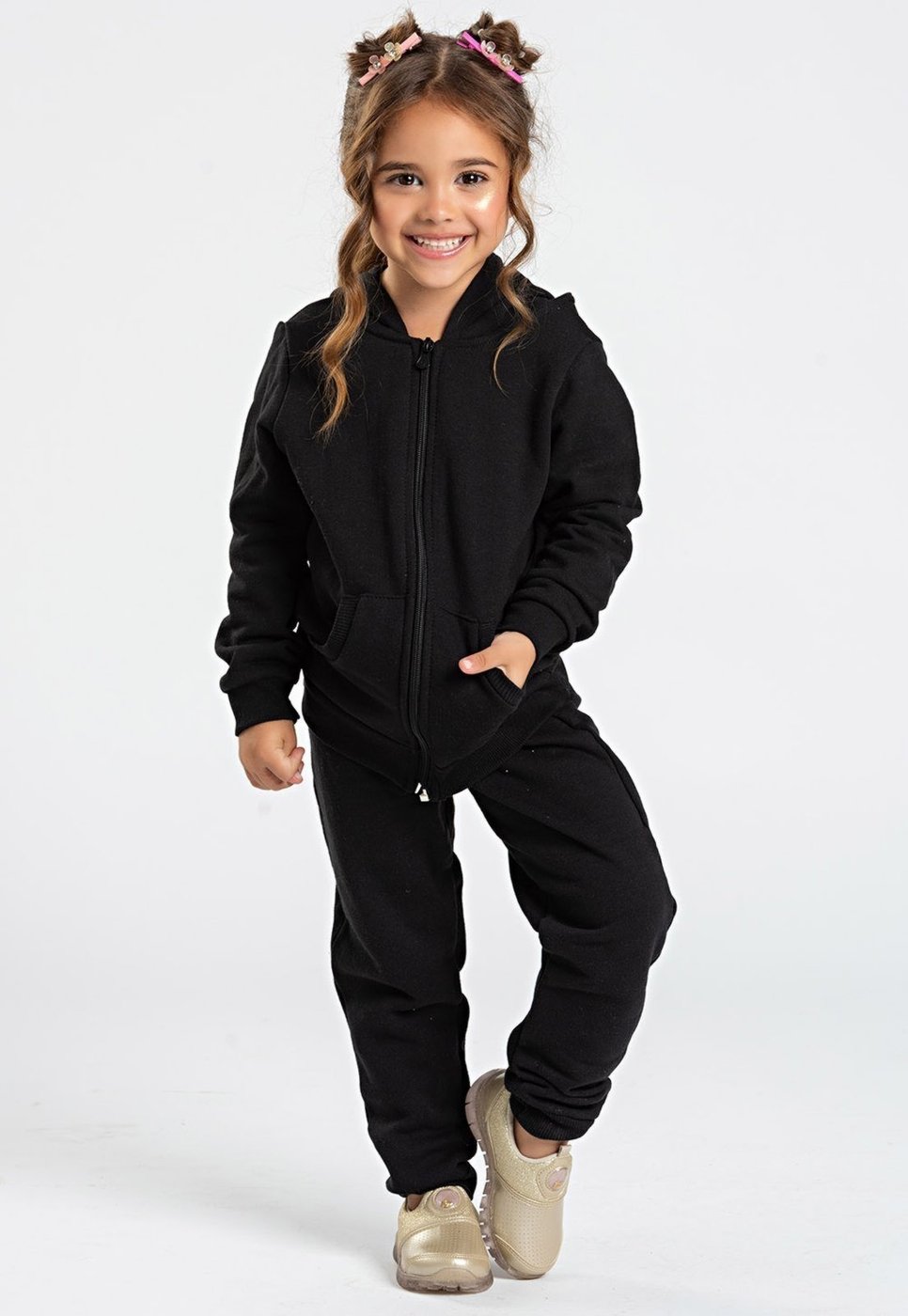 Imagem principal Infantil - Conjunto Bem Vestir Moletom Jaqueta com Capuz e Bolso preto BEM VESTIR preto