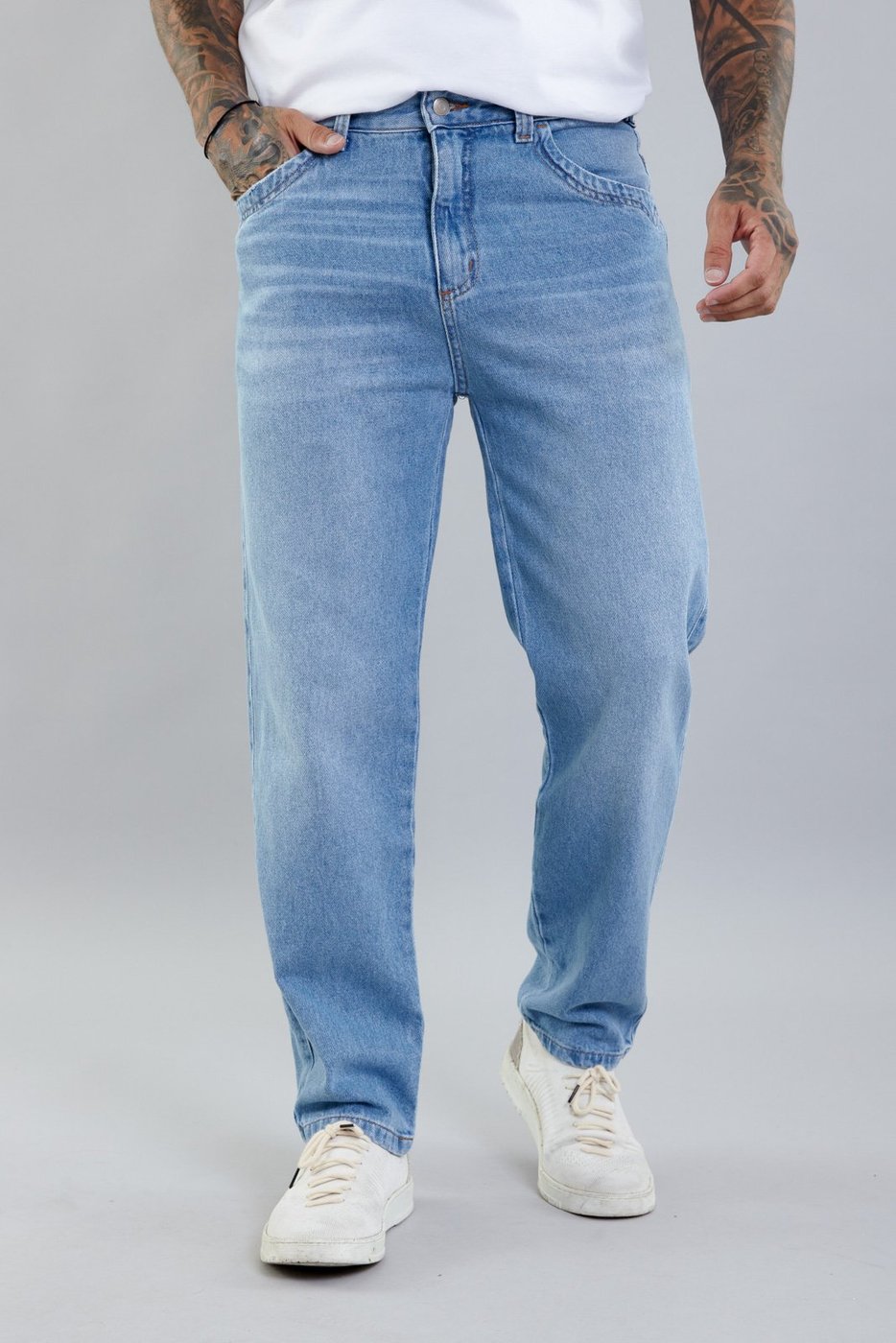 Imagem principal Calça Jeans Masculina Perna Reta com Lavagem Clara DIALOGO azul marinho DIALOGO azul marinho