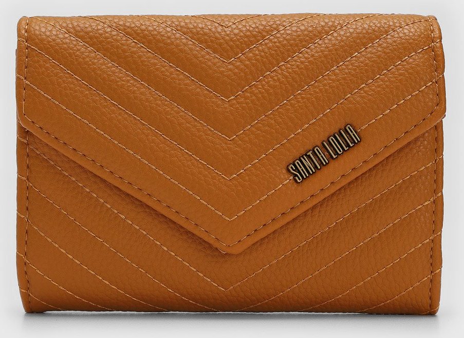 Carteira Transversal Santa Lolla Matelassê Amarela