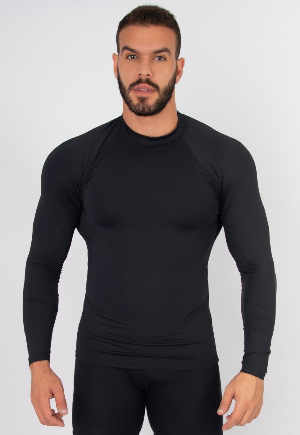 Camisa Masculina WLS Modas Térmica Poliéster UV Segunda Pele