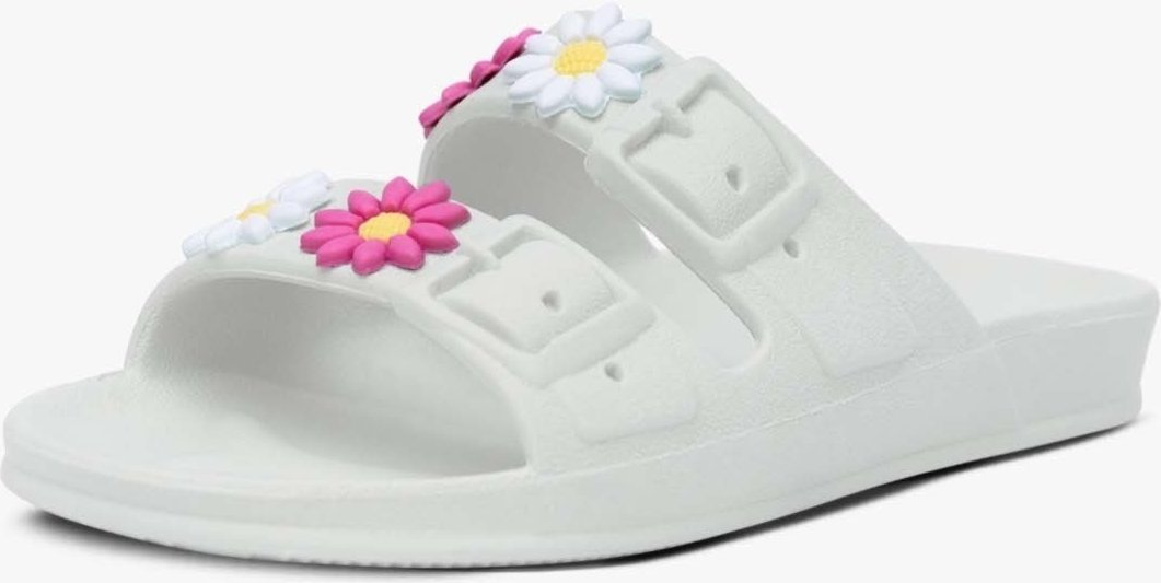 Imagem principal Infantil - Chinelo Papete Feminina Popidi Menina Florzinhas Branca branco Pópidí branco