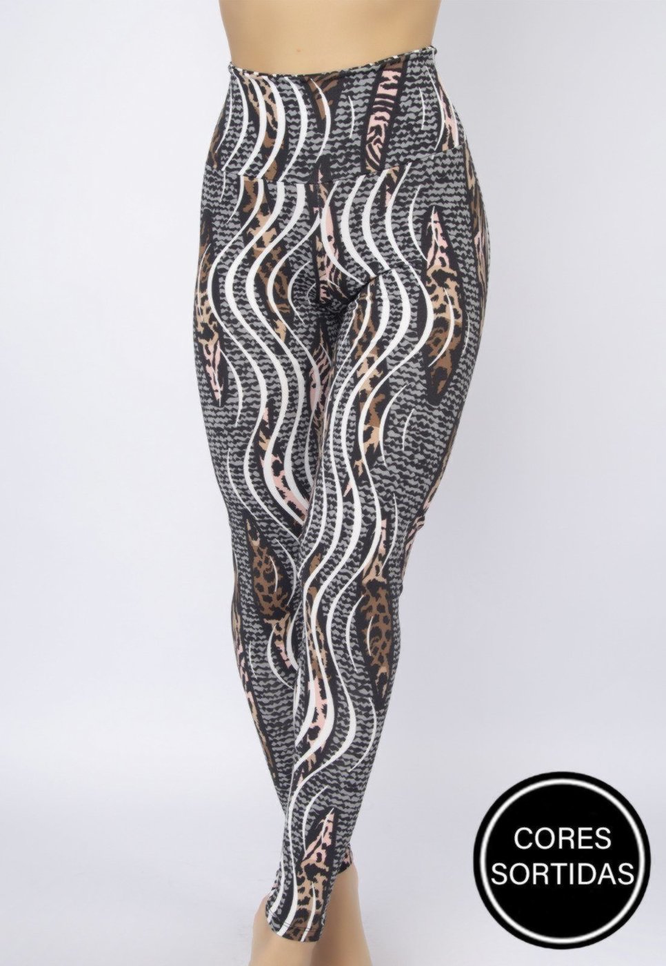 Imagem principal Calça Legging Serra e Mar Modas Fitness Estampada Academia Multicolorida multicolorido SERRA E MAR MODAS multicolorido