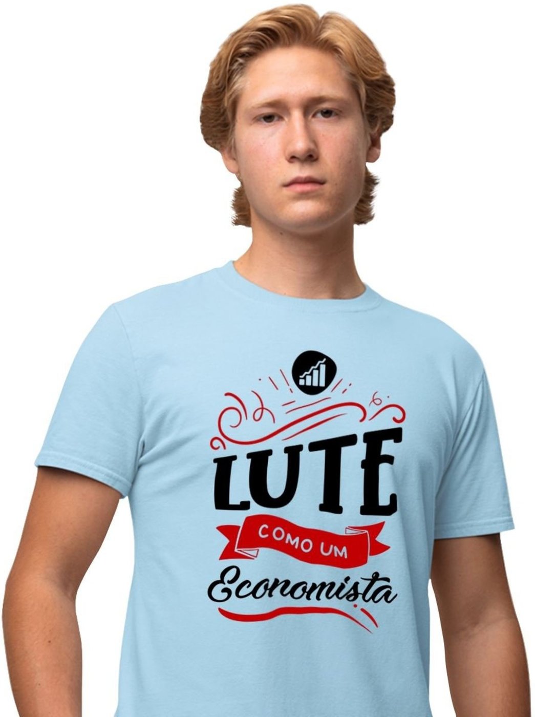 Imagem principal Camiseta Masculina Genuine Lute como um Economista 100% Algodão azul Genuine azul