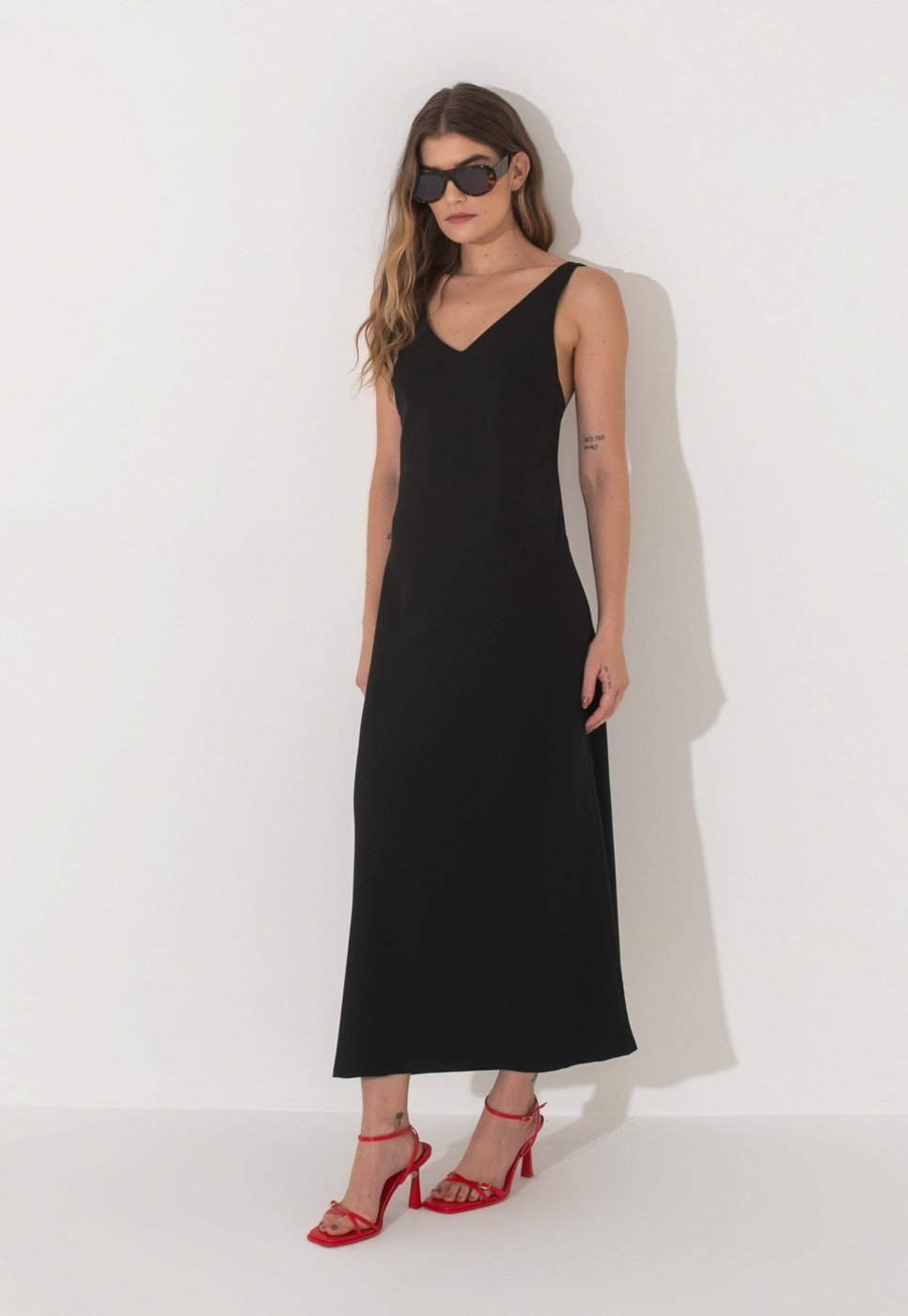 Vestido Traymon Midi Fluído