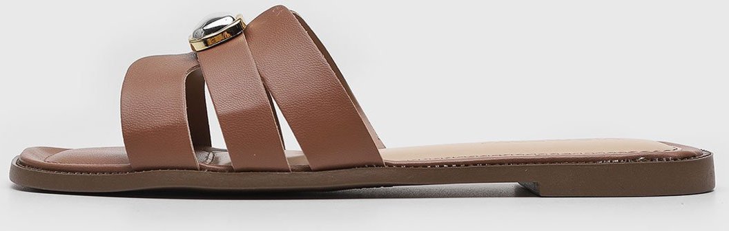 Rasteira Feminina Via Marte Detalhe Metalizado