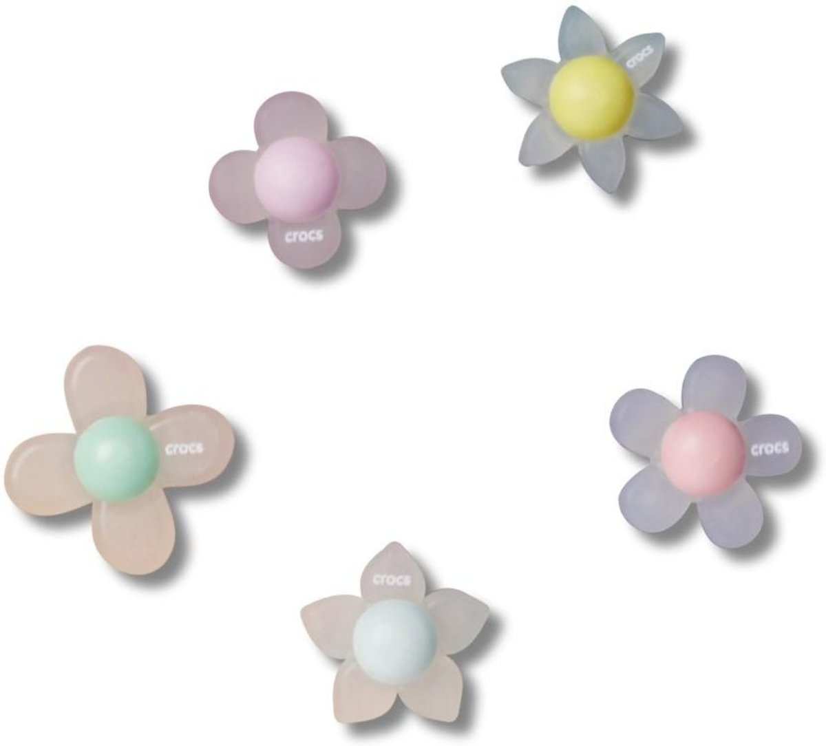 Infantil - Jibbitz™ Flores Iridescentes Pack com 5 Peças