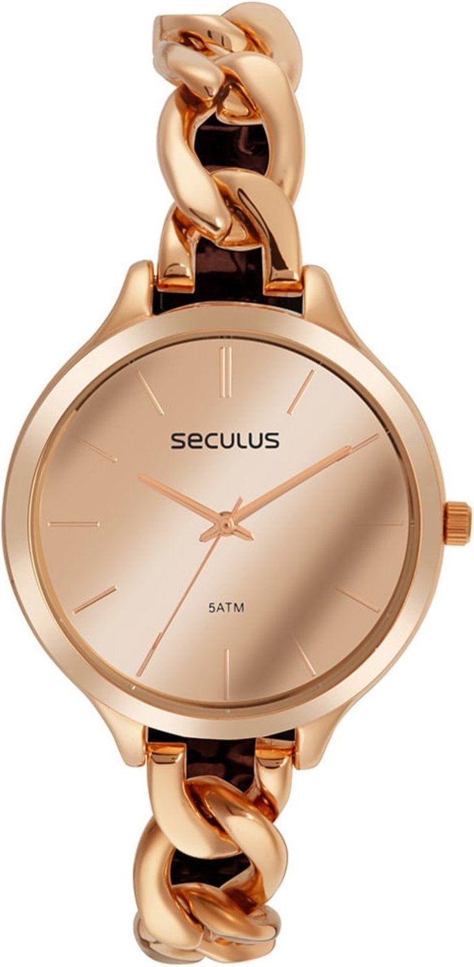 Imagem principal Relógio Seculus Feminino Minimalista Corrente Rosê rosa Seculus rosa