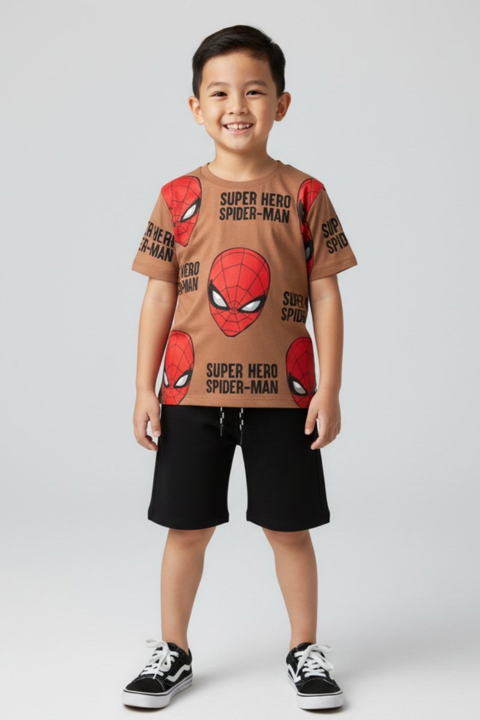 Imagem principal Infantil - Camiseta Disney Masculino Manga Curta Homem Aranha Marvel marrom Marvel marrom