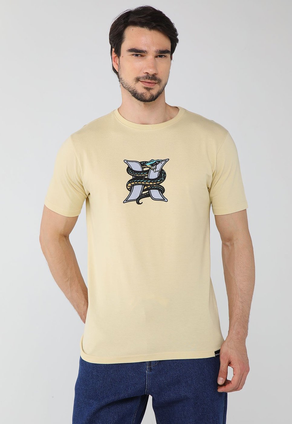 Imagem principal Camiseta Masculina Hurley Silk Snake Claro bege hurley bege