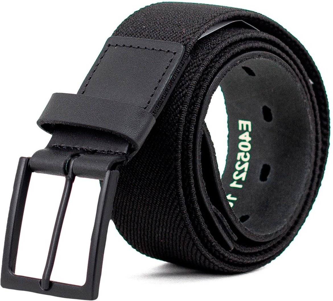 Imagem principal Cinto Masculino Fasolo Elástico Casual Largo Couro Legítimo Confortável Fivela Preta preto Fasolo preto