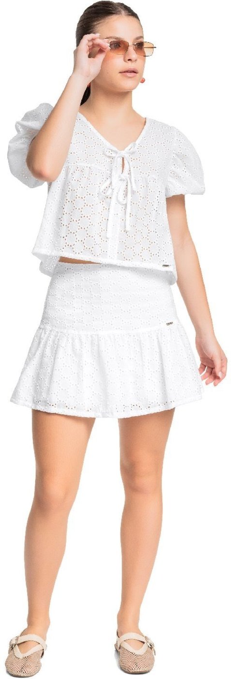 Imagem principal Infantil - Saia Juvenil em Laise Gloss branco Gloss branco