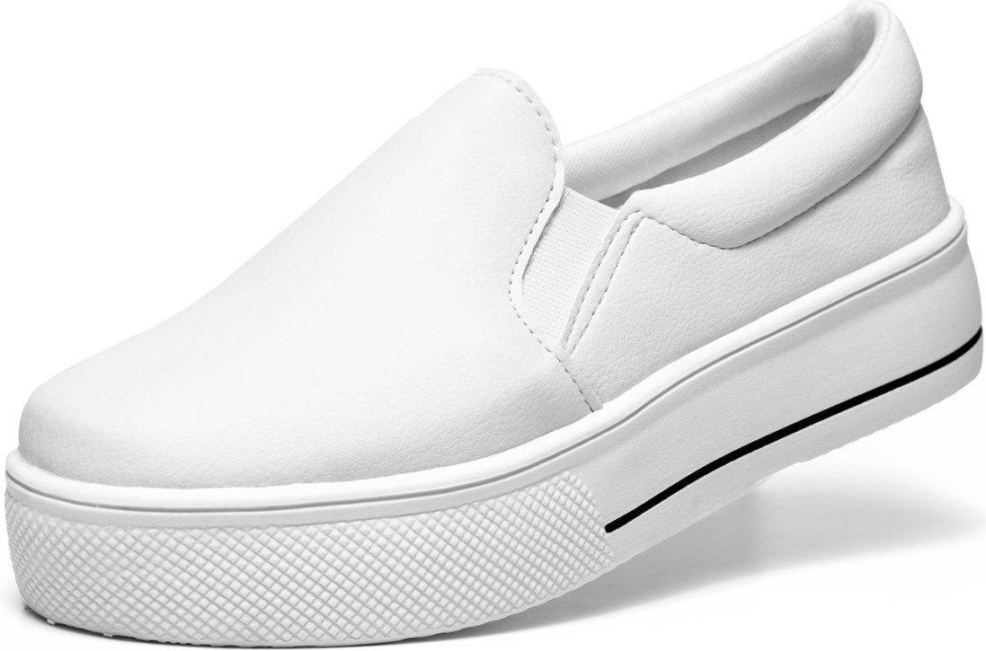 Imagem principal Tênis Feminino Lumiss Slip On Confortável Calce Fácil Sintético branco LUMISS branco