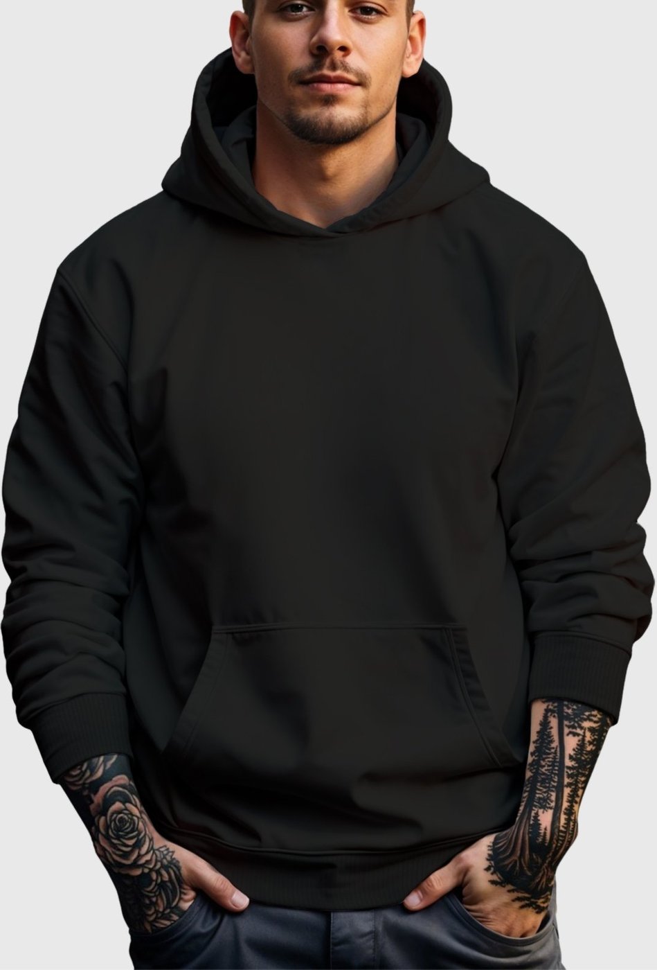 Imagem principal Moletom Canguru Masculino Flanelado Com Capuz Preto Benellys verde militar Benellys verde militar