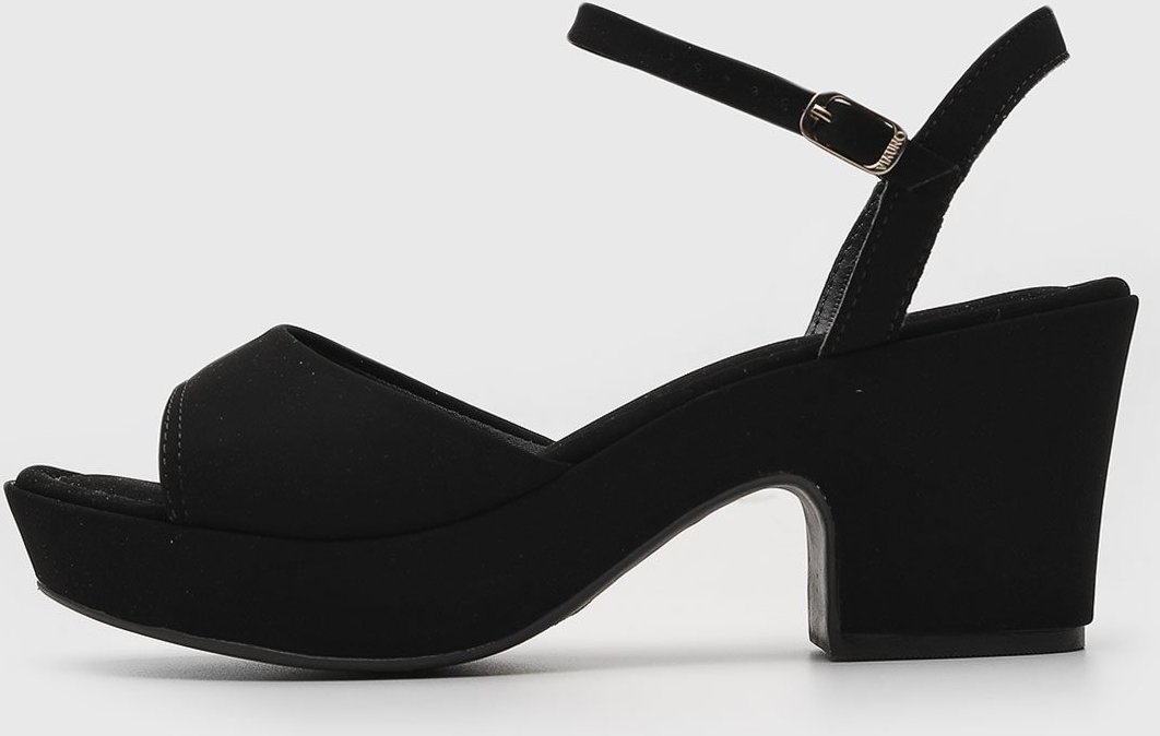 Sandália VIA UNO Suede Preta