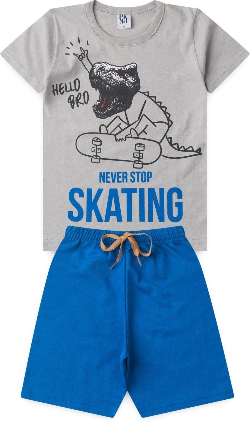 Imagem principal Infantil - Conjunto Platinum Rabisco Jurássico PLATINUM KIDS cinza PLATINUM KIDS cinza