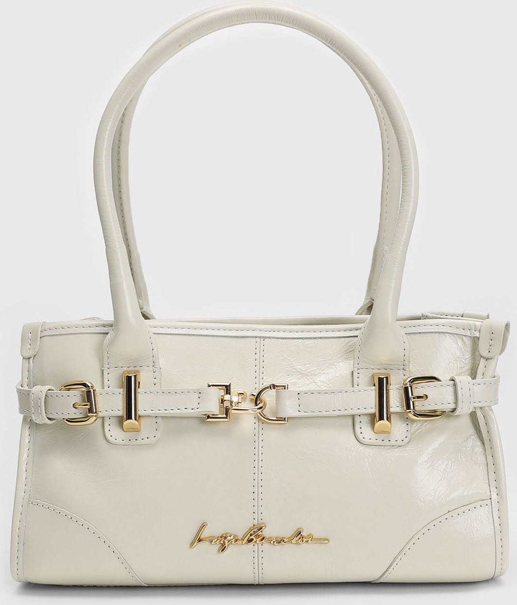 Bolsa Tiracolo Luiza Barcelos Tote Alça Dupla Off-White