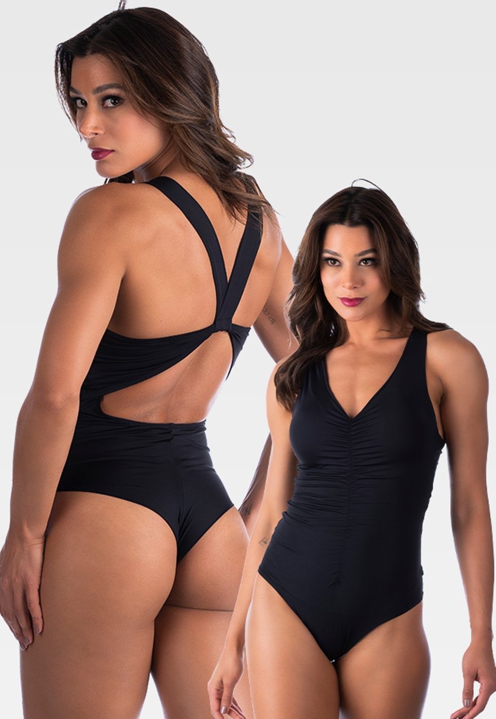 Imagem principal Maiô Fio Duplo Summer Soul Com Bojo Frente Única preto Summer Soul preto