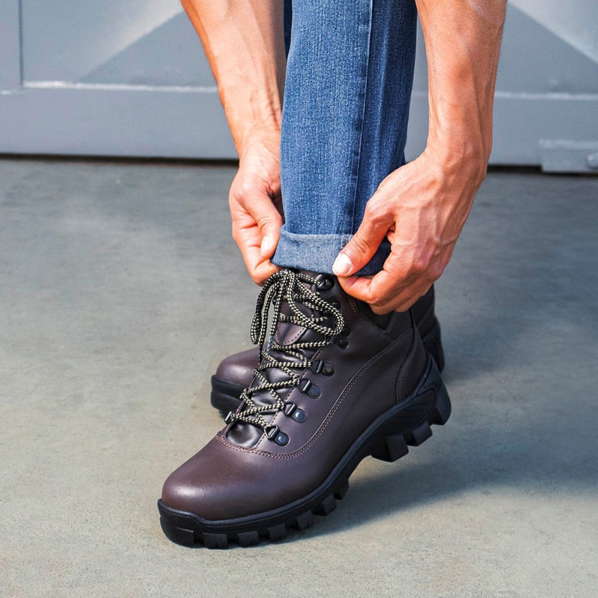 Imagem principal Bota Masculina Bredeni Adventure Trabalho Engenheiro Segurança Confortável Coturno Leve Macio café BREDENI café