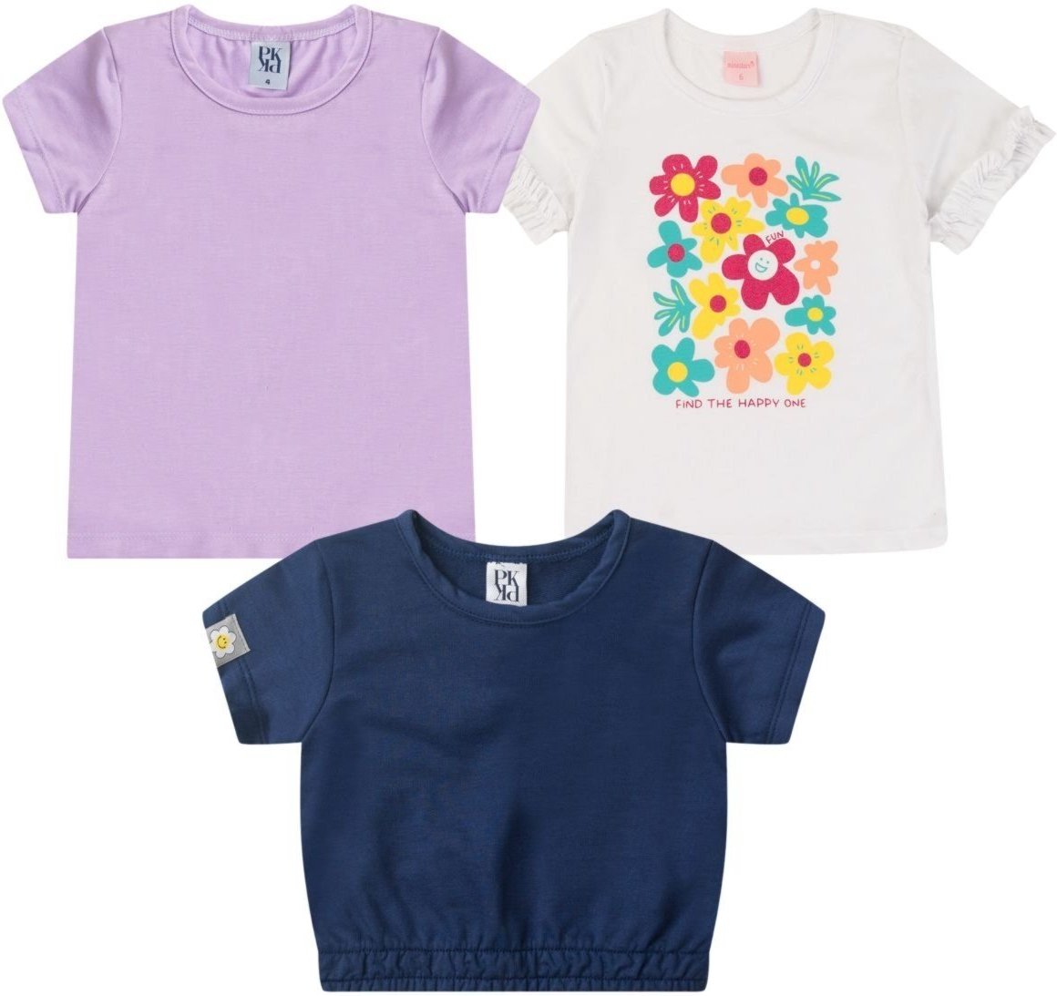 Imagem principal Infantil - Kit Sortido Platinum 3 Camisetas Feminino Avulso PLATINUM KIDS multicolorido PLATINUM KIDS multicolorido