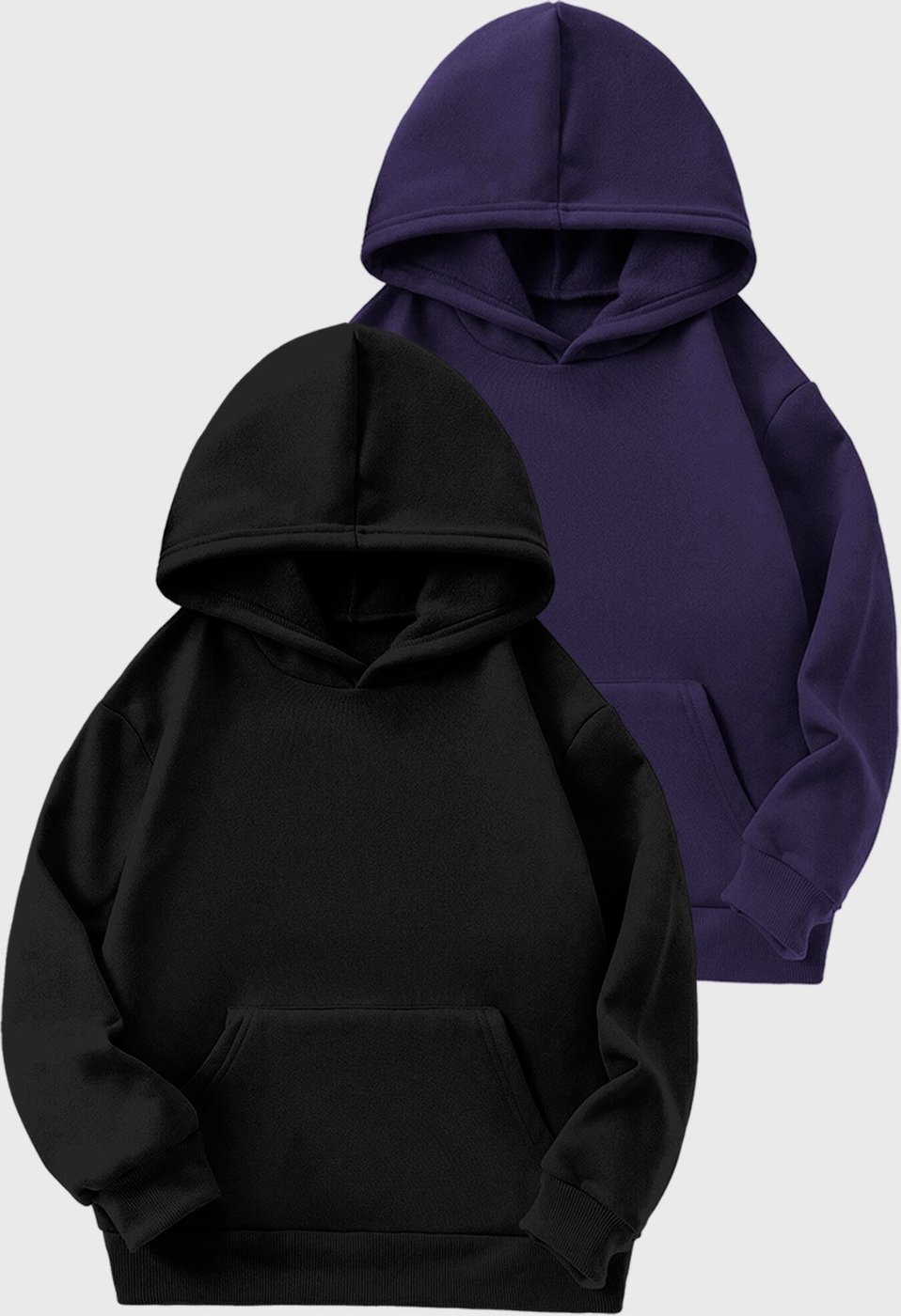 Imagem principal Infantil - Kit 2 Moletom Canguru Menino com Capuz Benellys e Marinho azul marinho/preto Benellys azul marinho/preto