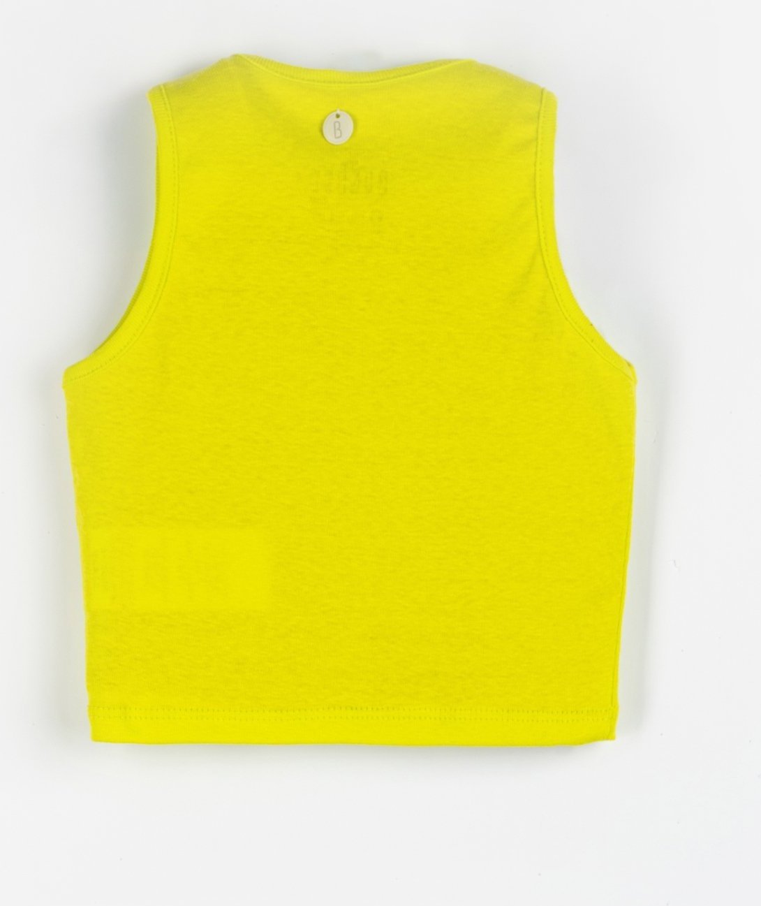 Imagem principal Infantil - Regata Bugbee Menina Canelada Gola Redonda em Malha 100% Algodão Amarelo Limão Cyber Lime amarelo lime Bugbee amarelo lime