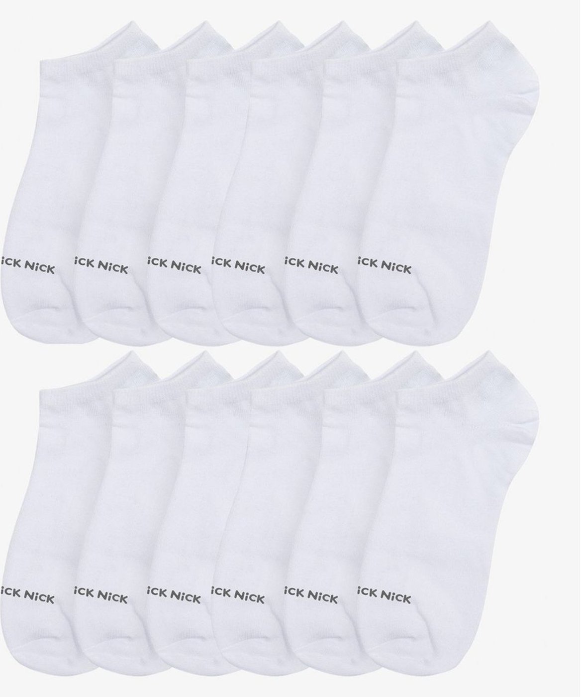 Kit 12 Pares De Meia Soquete Lisas Trick Nick