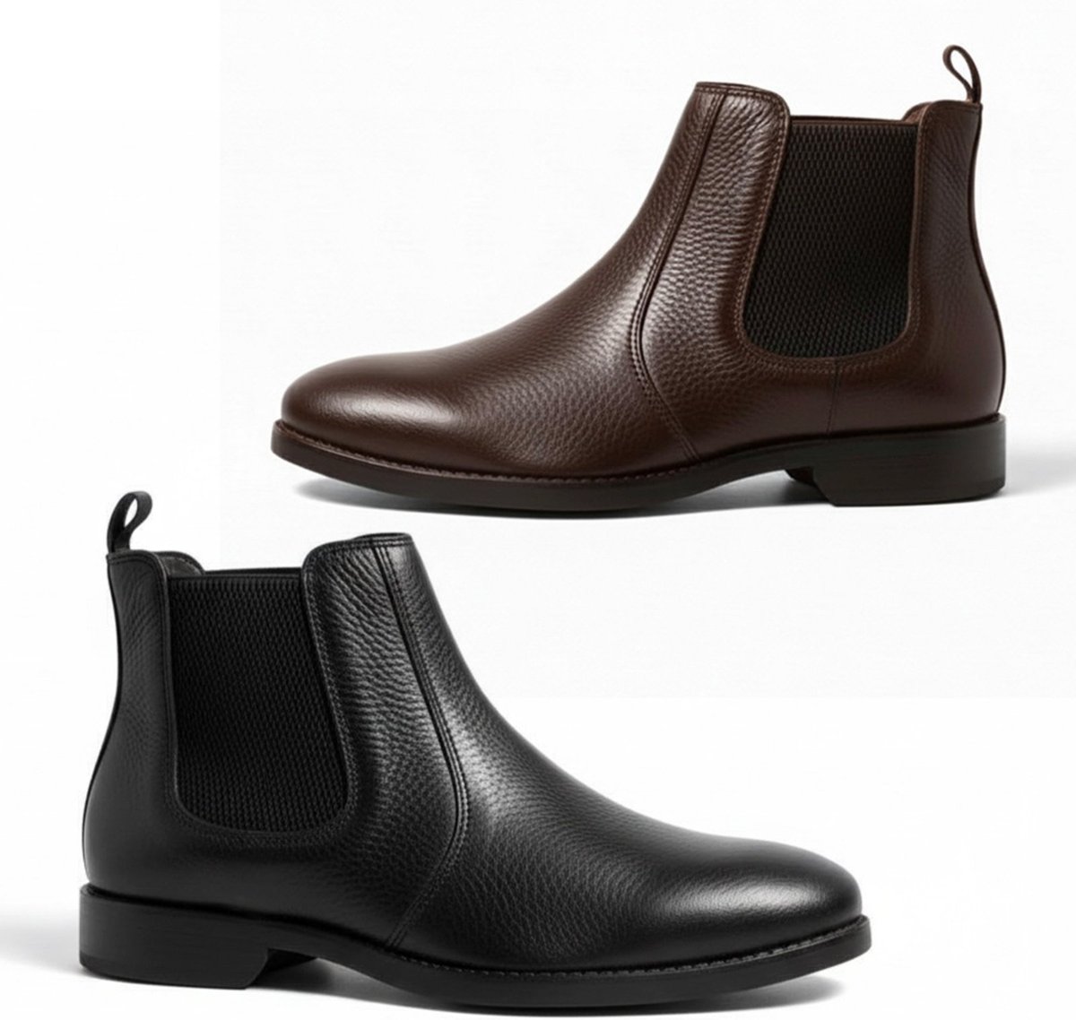 Imagem principal Kit Bota Masculina Chelsea London Vittal em Couro Legítimo Preta Confortável Anatômica USE VITTAL café/preto USE VITTAL café/preto