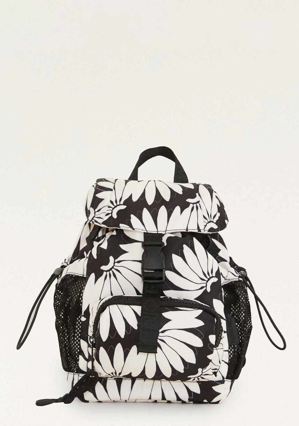 Bolsa Feminina Farm Pipoquinha Copabanana Estampa Floral Preta e Branca