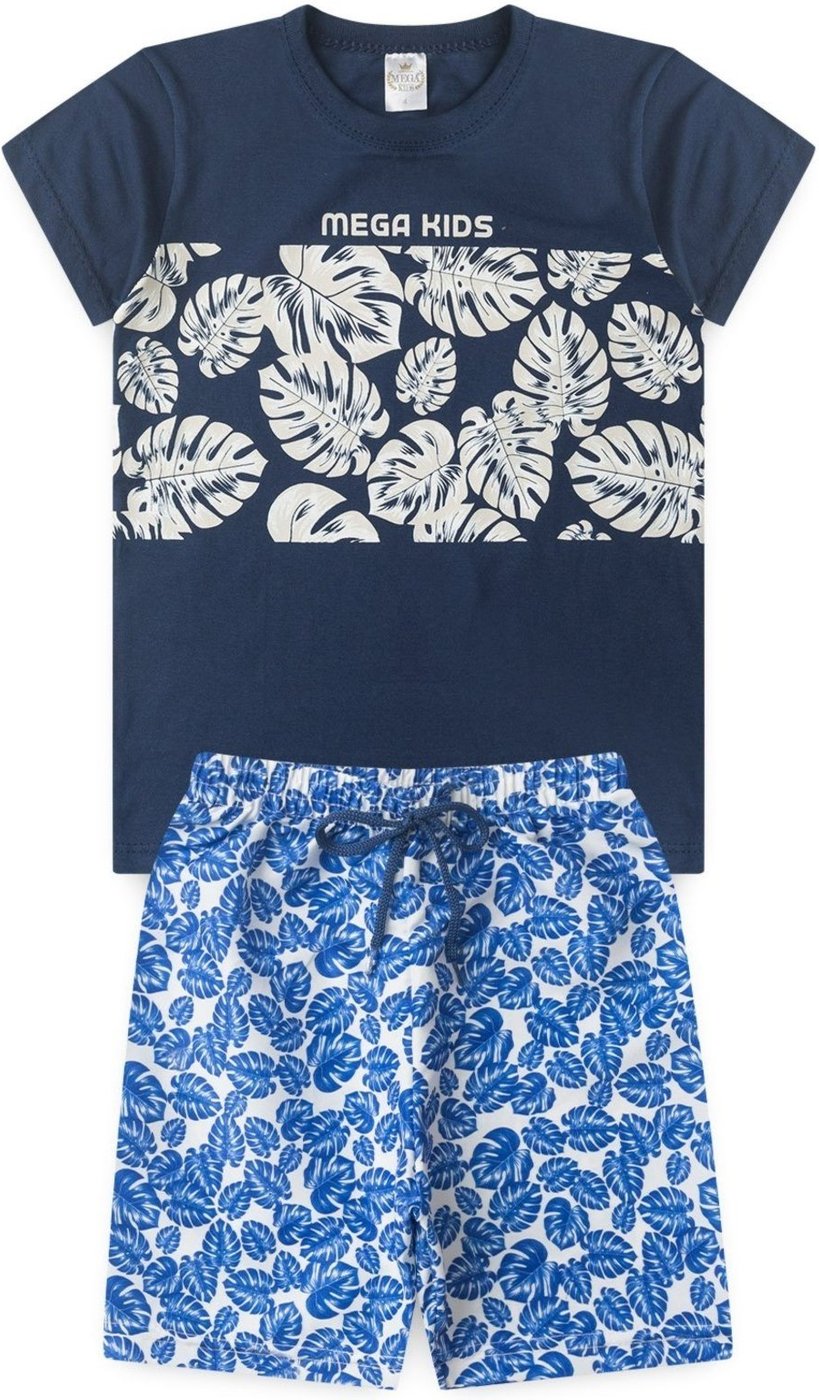 Imagem principal Infantil - Conjunto Verão Masculino Folhagem Marinho - Mega Mega Kids unico Mega Kids unico