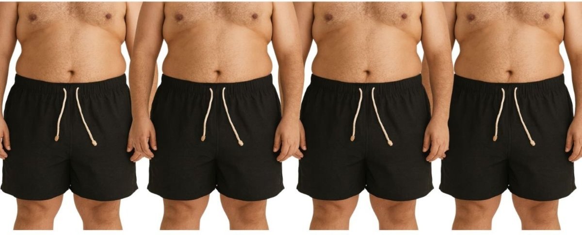 Imagem principal Kit 4 Shorts de Linho Premium Bermuda Masculina Moda Praia Luxo Relaxado marrom Relaxado marrom