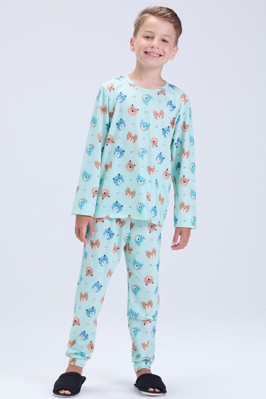Imagem principal Pijama Masculino Inverno Sublimado Urso VIDA COSTEIRA verde VIDA COSTEIRA verde
