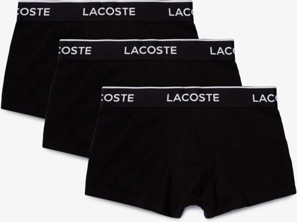 Imagem principal Pack de três boxers masculinas em algodão com stretch e cós assinado Lacoste branco Lacoste branco