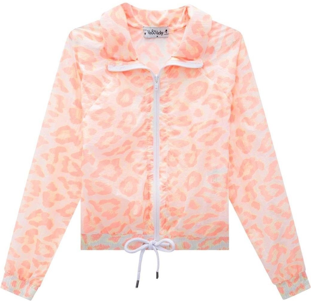 Infantil - Jaqueta Boxy ML Estampado Onça Vic&Vicky