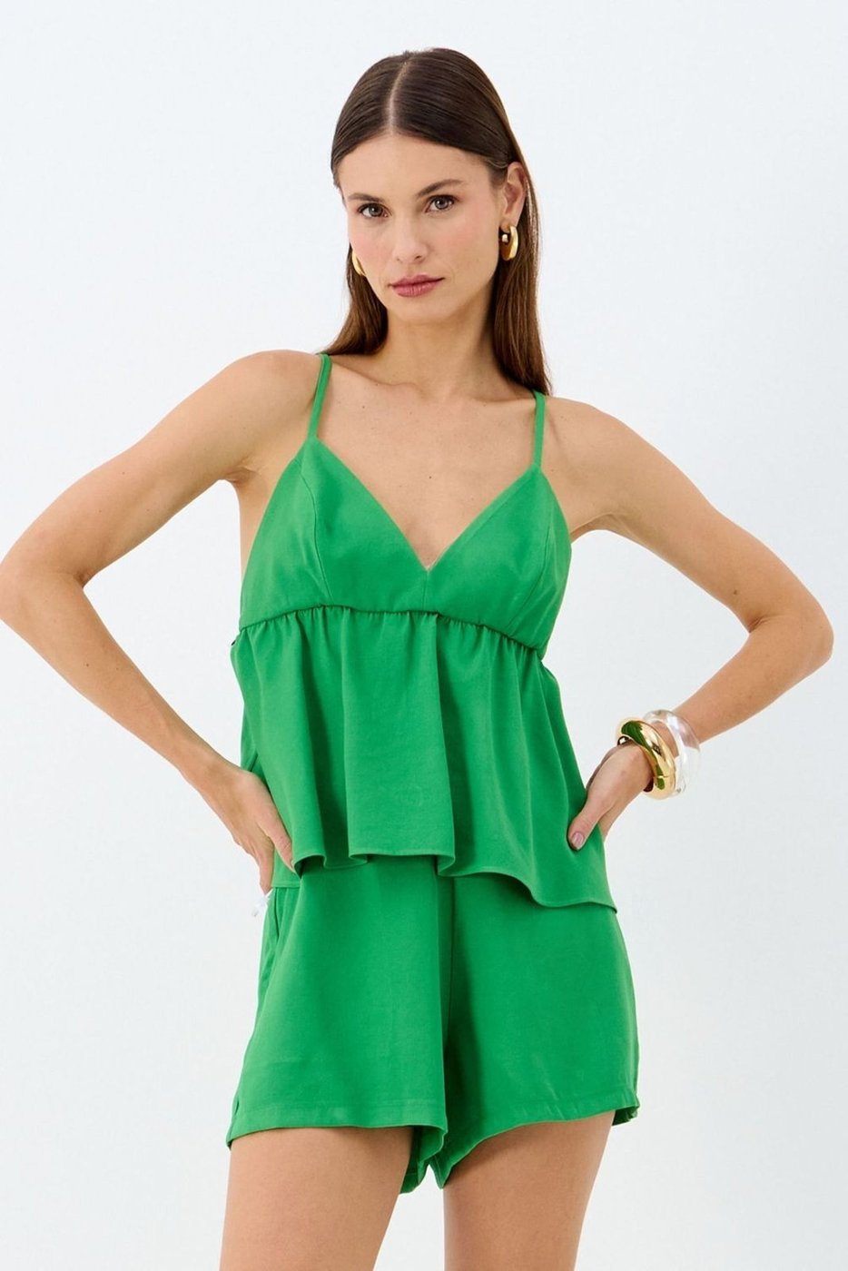 Imagem principal Blusa Resort Alça Fina com Elástico ACT FEMININO coral ACT FEMININO coral