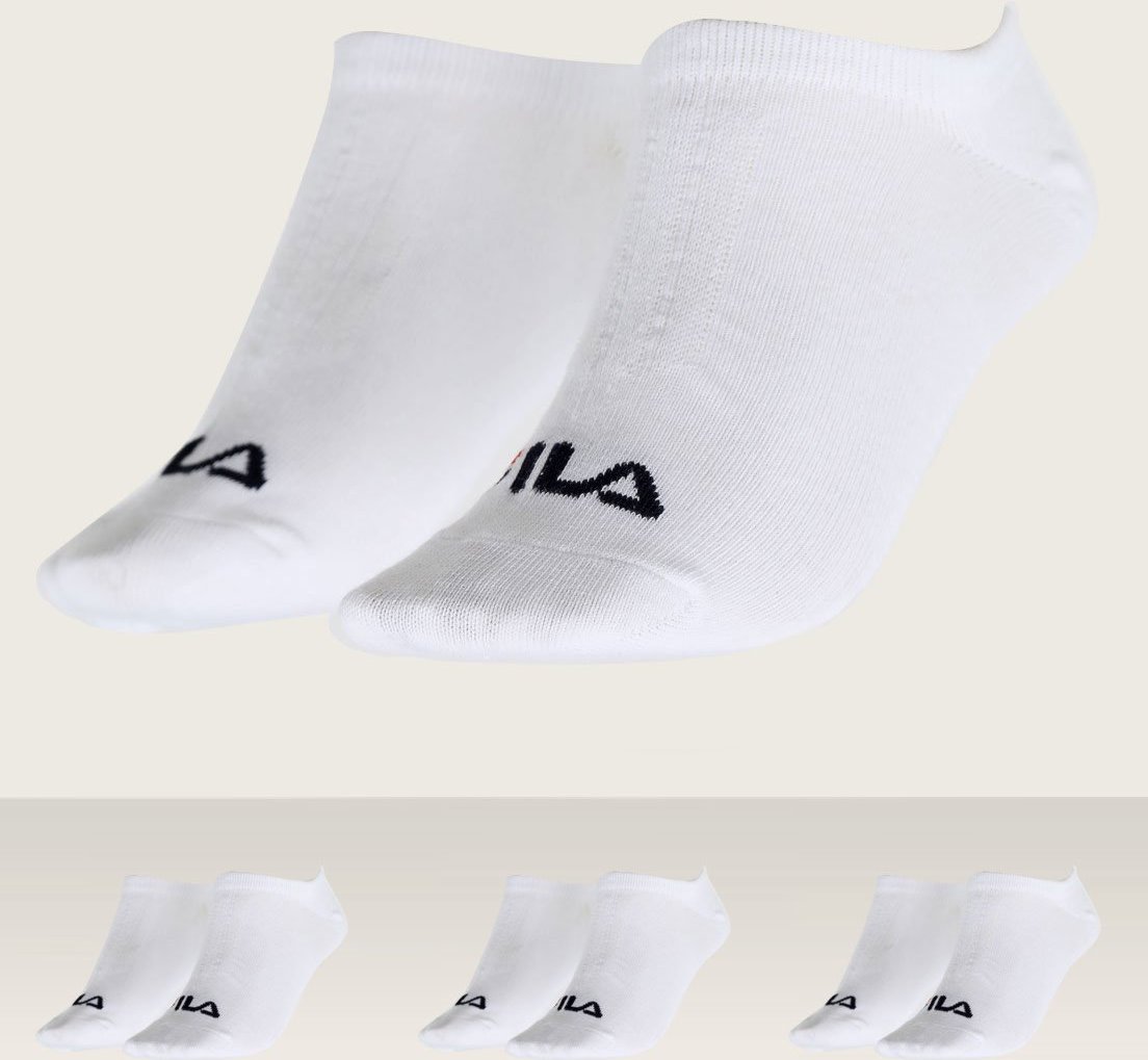 Kit 3pçs Meia Fila Soquete Logo Branca