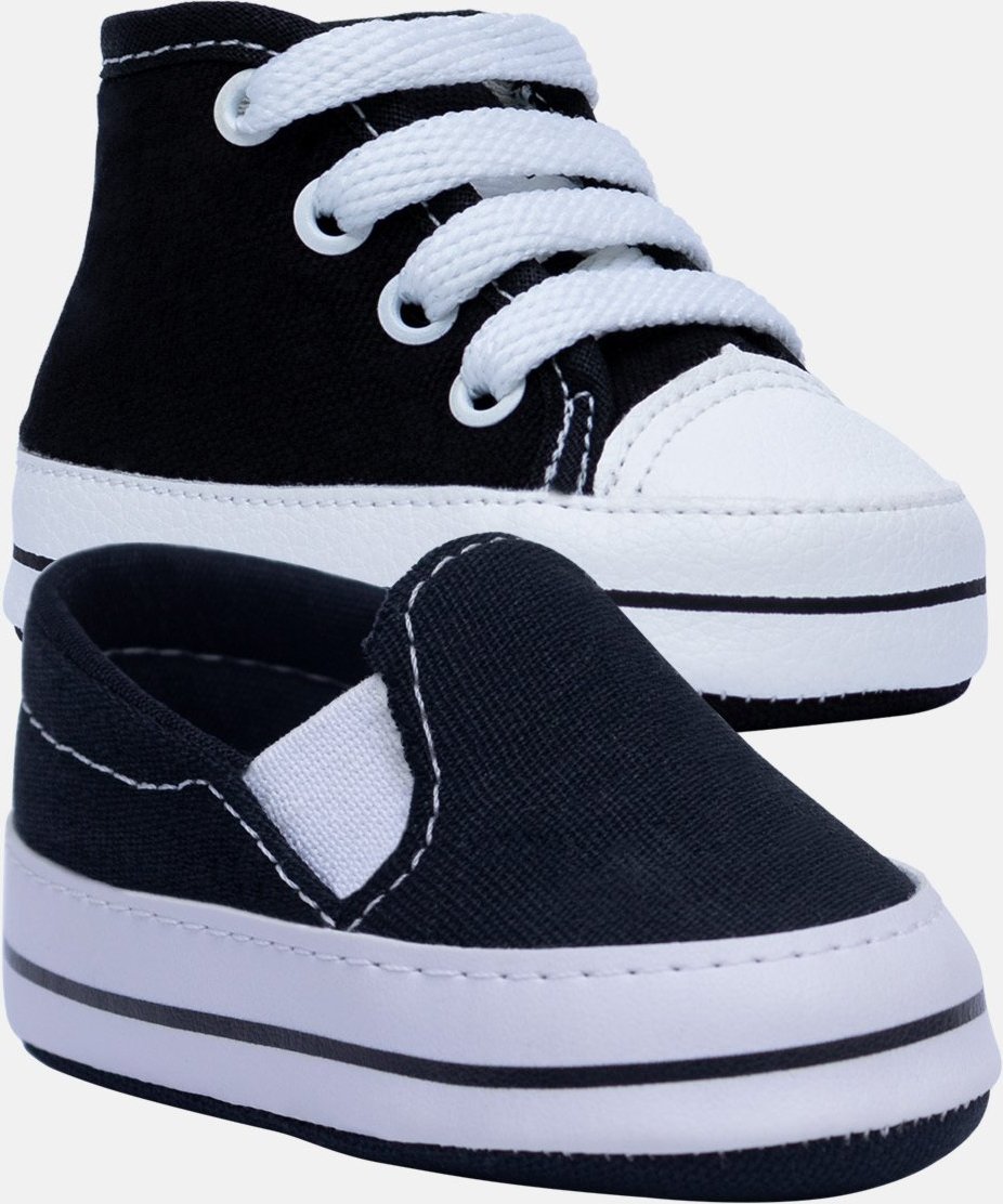 Imagem principal Infantil - Kit 2 Sapatinho de ópidi Tenis Pópidí preto Pópidí preto