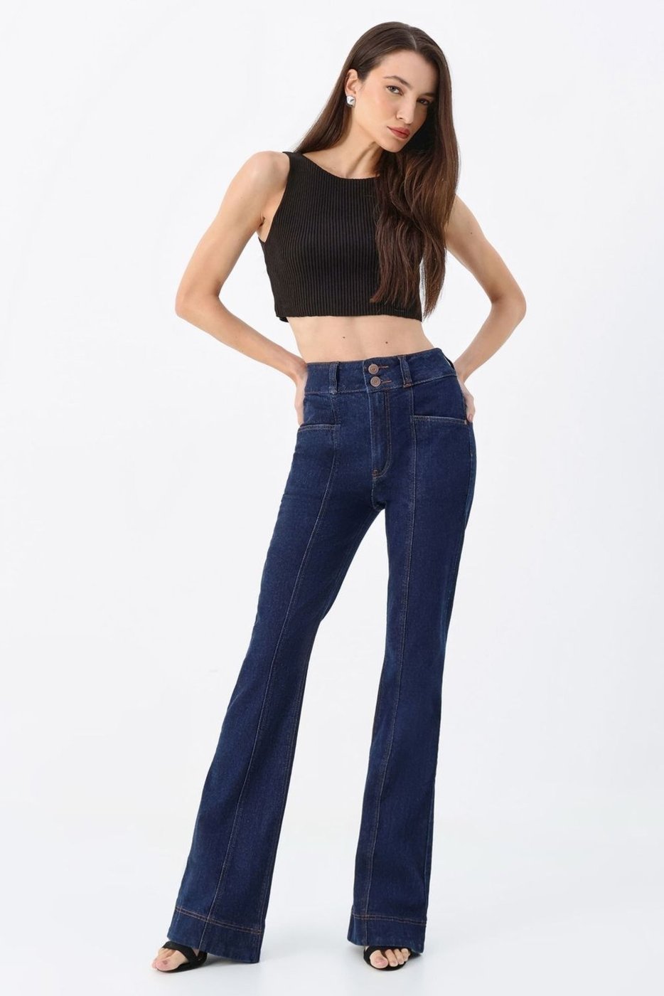 Imagem principal Calça Flare Cintura Alta ACT FEMININO jeans ACT FEMININO jeans