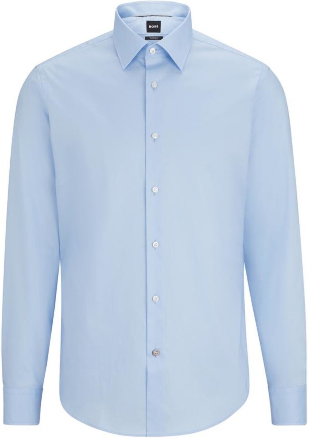 Imagem principal Camisa Regular Fit Em Popeline De Algodão Easy Iron azul azul