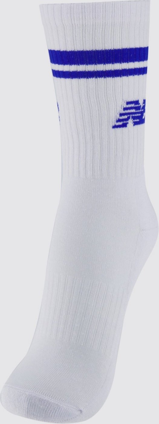 Meia New Balance Cano Alto Feminina Branca e Azul