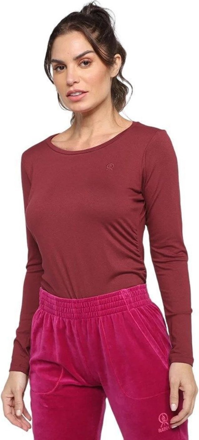 Imagem principal Blusa Rainha Casual Elastic Manga Longa Feminina vermelho Rainha vermelho