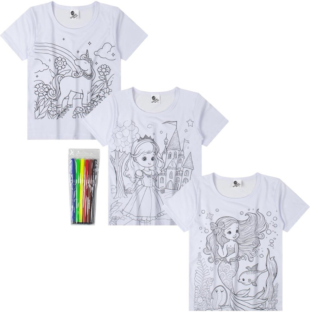 Imagem principal Infantil - Blusa Menina Sortida para Colorir Alemara branco Alemara branco