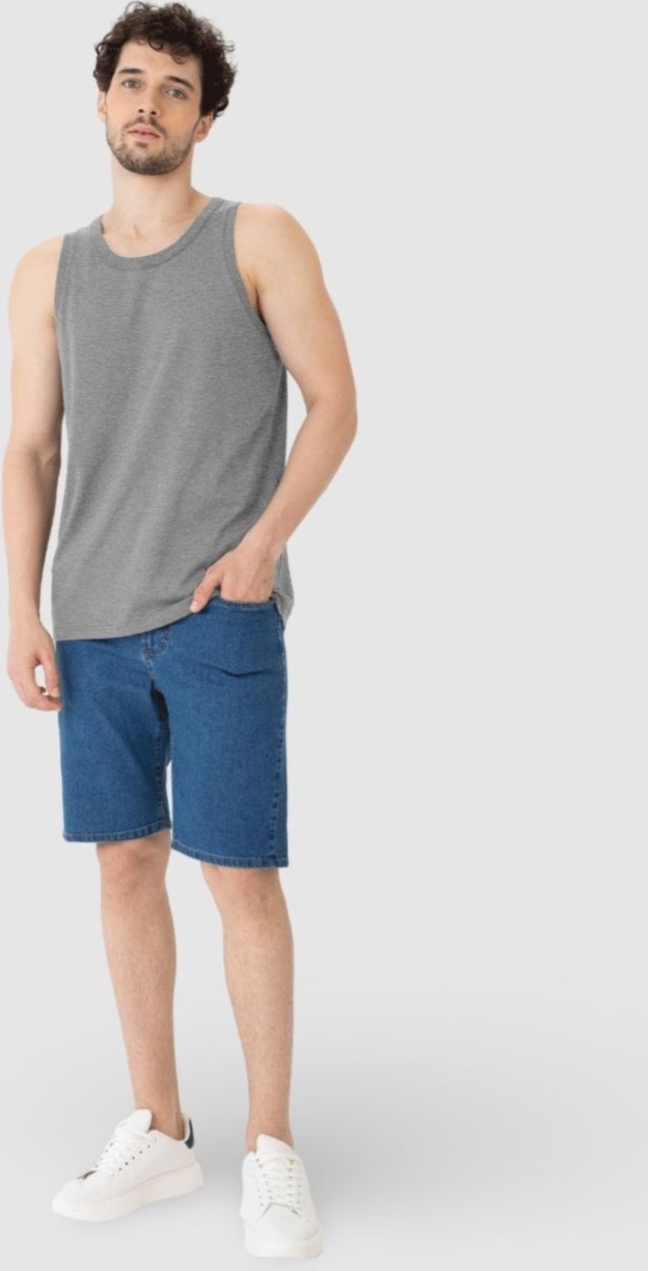 Imagem principal Regata Básica Masculina Decote Redondo Em Algodão Malwee cinza Malwee cinza