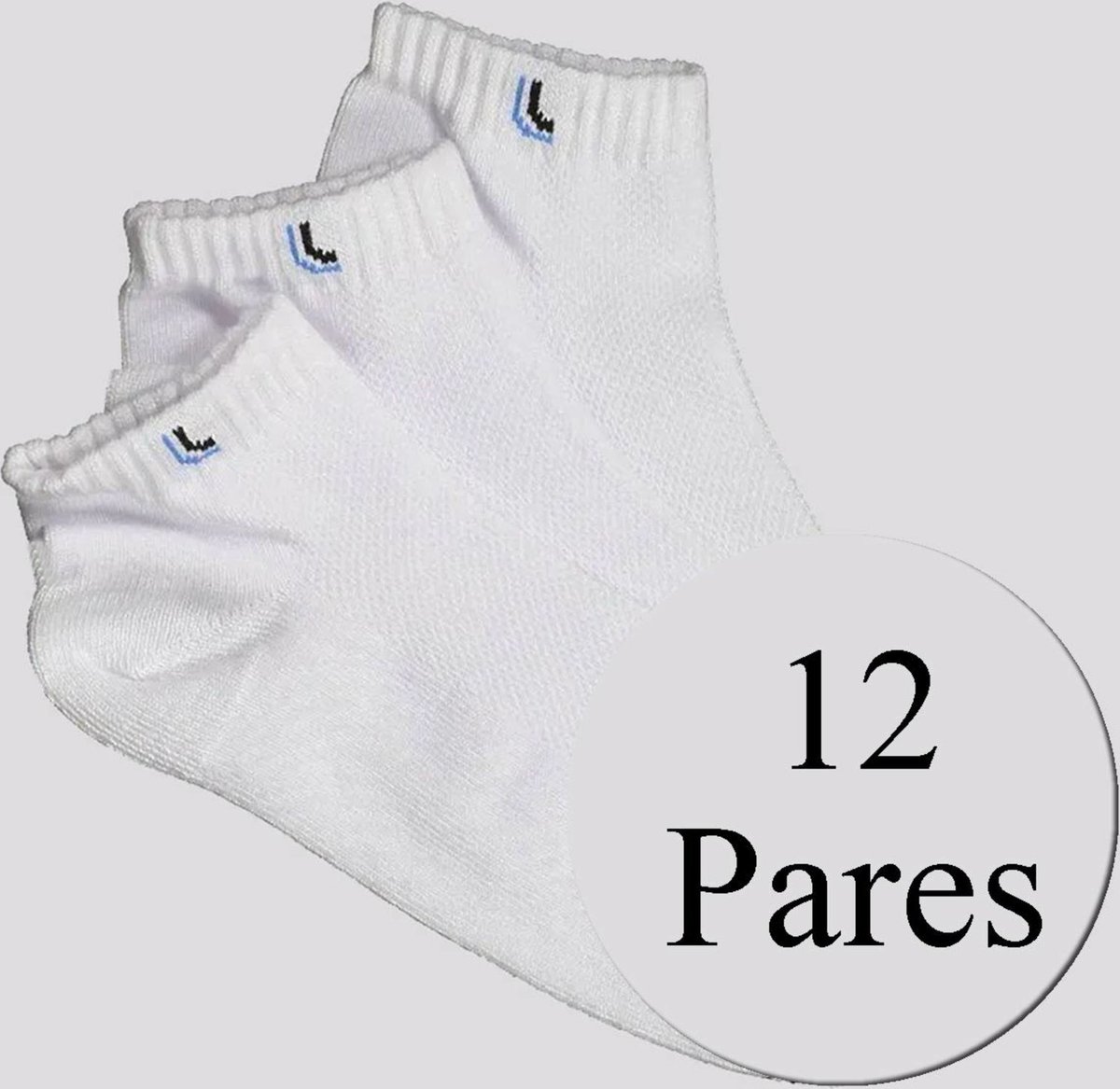 Kit Meia Lupo Walk Cano Curto 12 Pares Branca