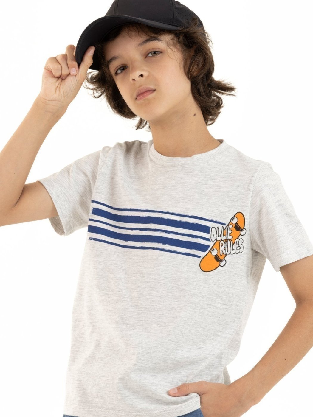 Imagem principal Infantil - Camiseta Menino Manga Curta em Algodão Manobra Insana Magicamente Kids branco Magicamente Kids branco