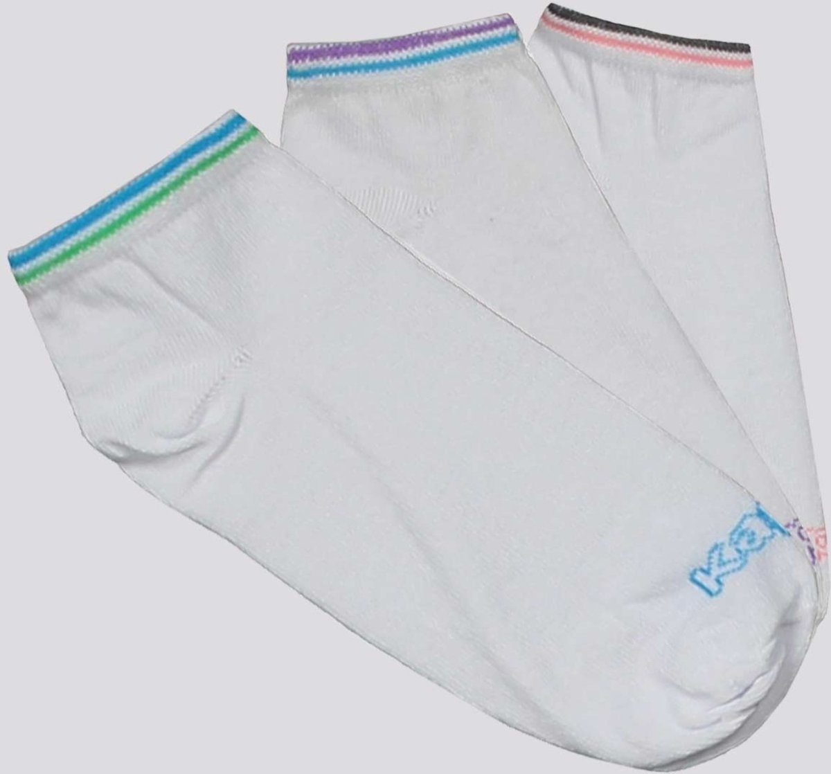 Kit Meia Kappa 3 Pares Sapatilha Branca